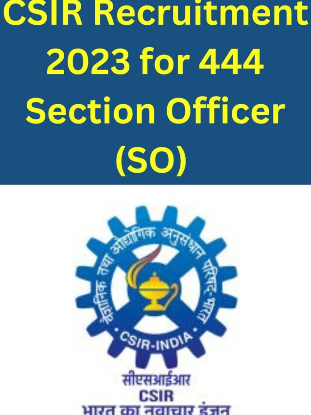 CSIR Recruitment 2023